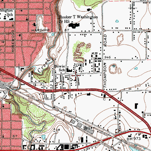 Topographic Map of Bethlehem Missionary Baptist Church, TX