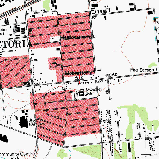 Topographic Map of Iglesia Pentecostal Unida Latino Americano Church, TX