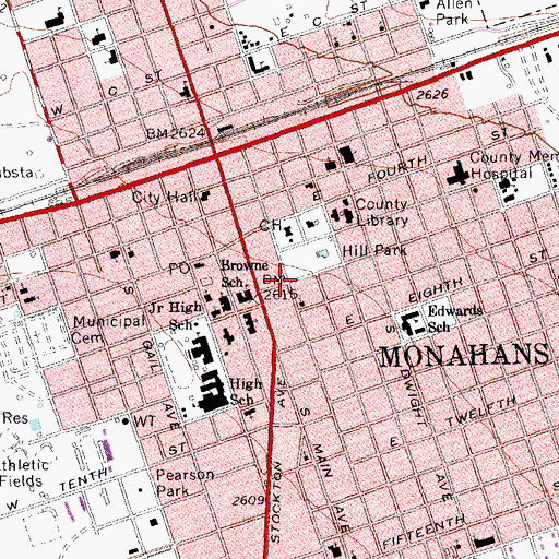 Topographic Map of Apostolic Church, TX