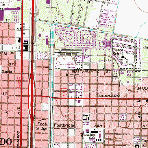Topographic Map of El Buen Pastor Assembly of God Church, TX