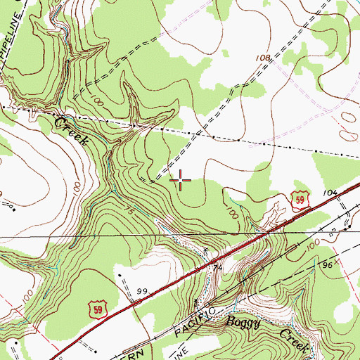Topographic Map of Coleto Baptist Church, TX