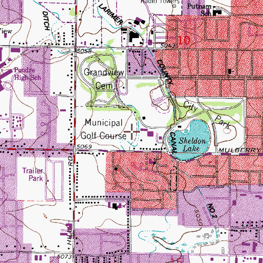 Topographic Map of New Mercer Canal, CO