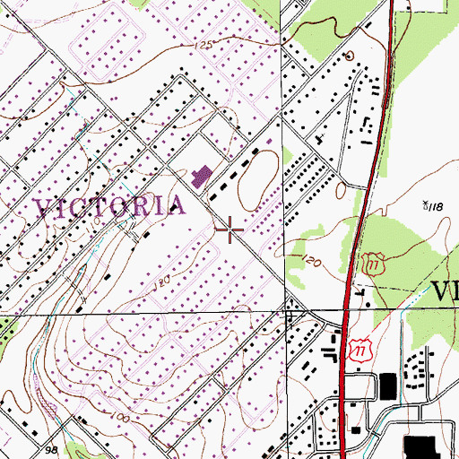Topographic Map of Crossroads Baptist Fellowship Church, TX