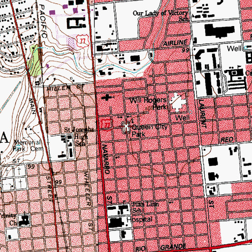 Topographic Map of Mount Nebo Baptist Church, TX