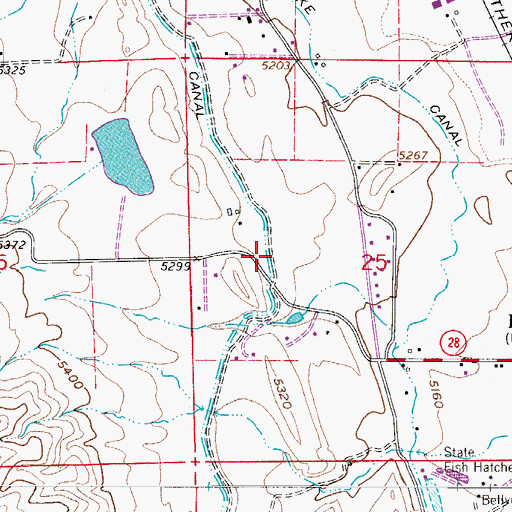 Topographic Map of Charles Hansen Canal, CO