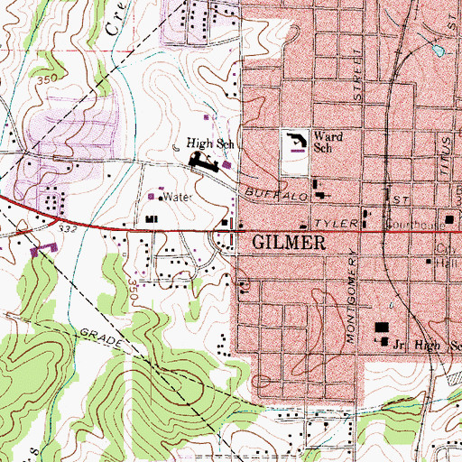 Topographic Map of Church of the Nazarene, TX