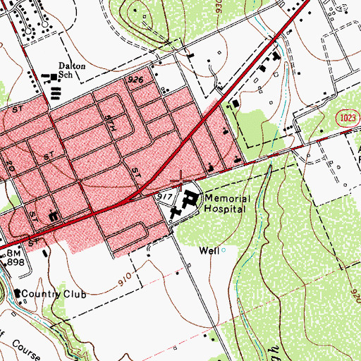 Topographic Map of Garner Road Baptist Church, TX