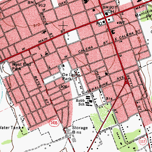 Topographic Map of New Testament Fellowship Church, TX