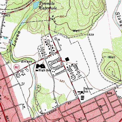 Topographic Map of Trinity Fellowship of Uvalde Church, TX