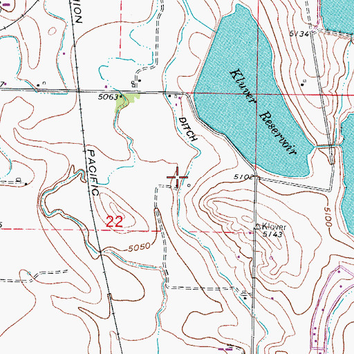 Topographic Map of Jackson Ditch, CO