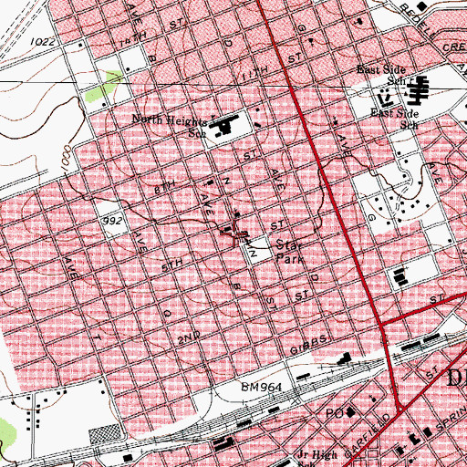 Topographic Map of Seventh Day Adventist Church, TX