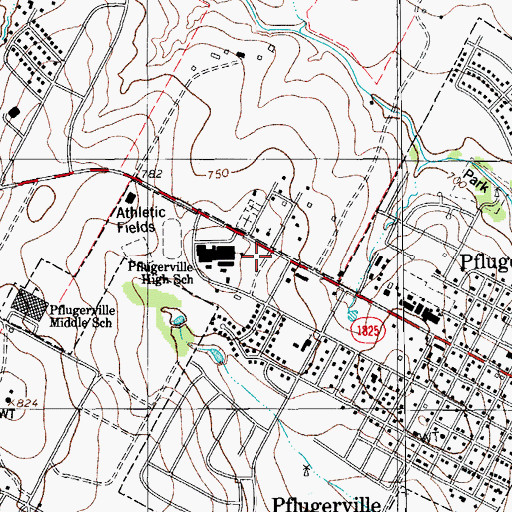 Topographic Map of Prison Fellowship Church, TX