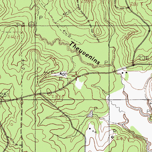 Topographic Map of Victory Baptist Church, TX