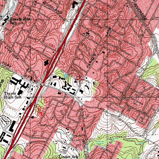 Topographic Map of The Church of Jesus Christ of Latter Day Saints, TX