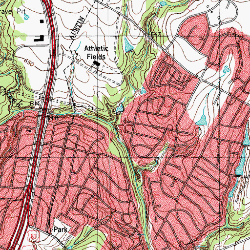 Topographic Map of The Church of Jesus Christ of Latter Day Saints, TX