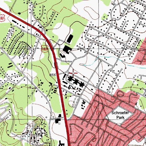 Topographic Map of Austin Taiwanese Presbyterian Church, TX