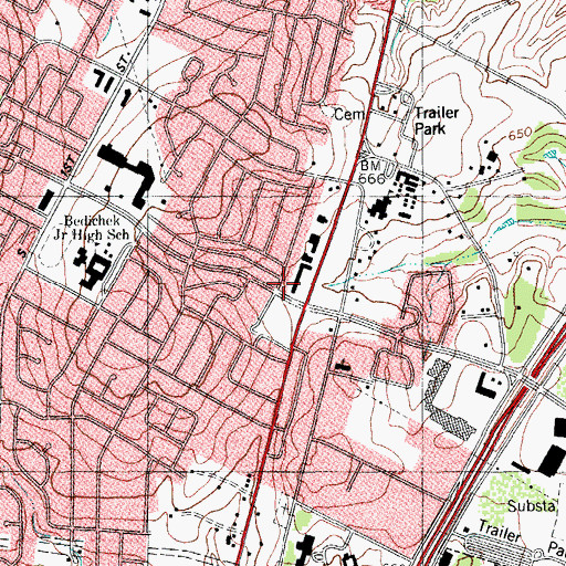 Topographic Map of Banah Full Community Church, TX