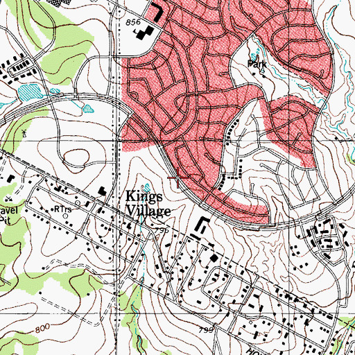 Topographic Map of Calvary Hill Bible Fellowship Church, TX
