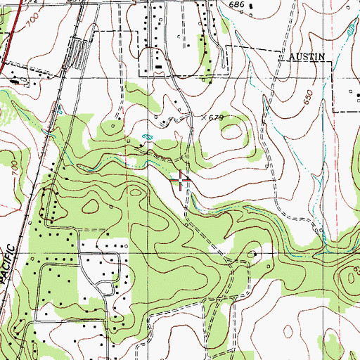 Topographic Map of Saint Pauls Catholic Church, TX