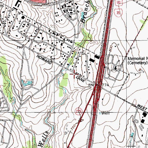 Topographic Map of Church of Christ Wells Branch, TX