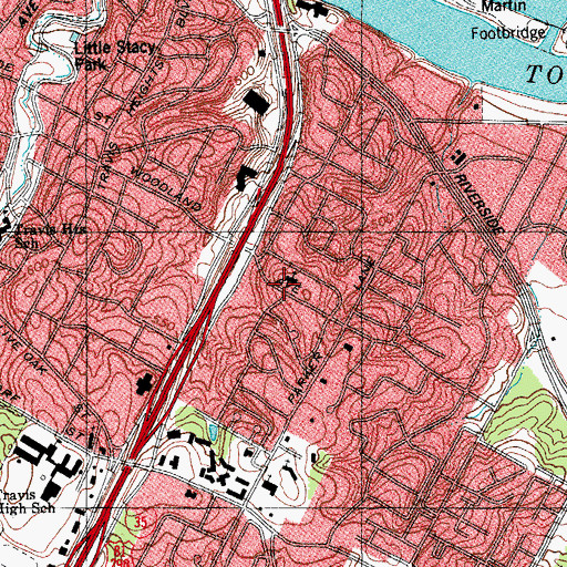 Topographic Map of Holy Trinity Episcopal Church, TX