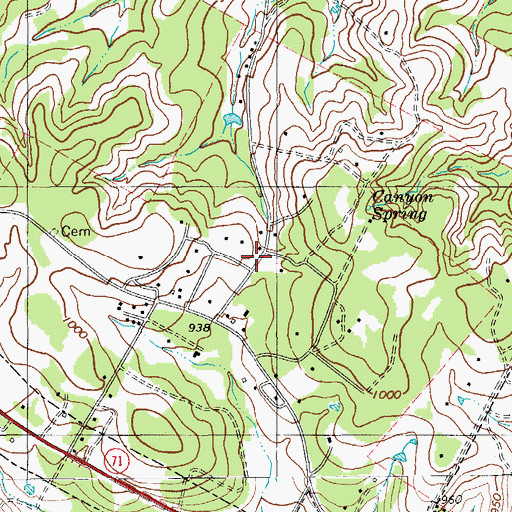 Topographic Map of Saint Christophers Episcopal Church, TX