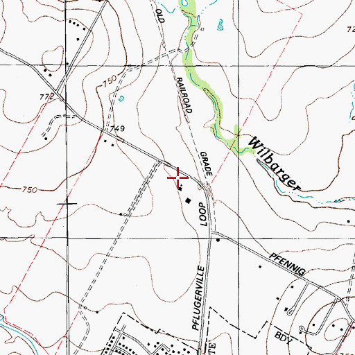 Topographic Map of Saint Pauls Episcopal Church, TX