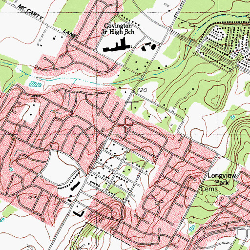 Topographic Map of Child Evangelism Fellowship Church, TX