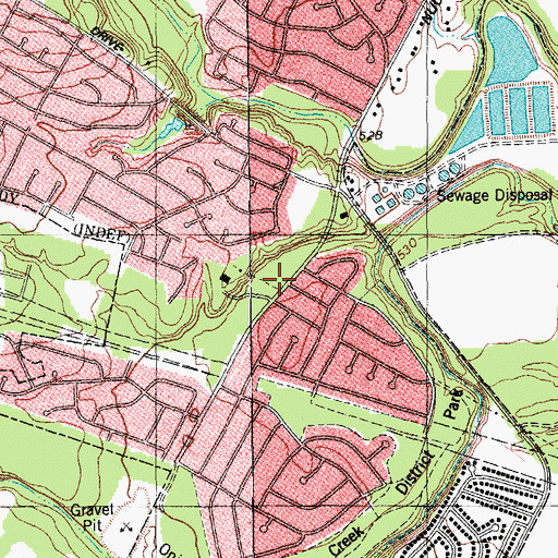 Topographic Map of Beautiful Savior Lutheran Church, TX