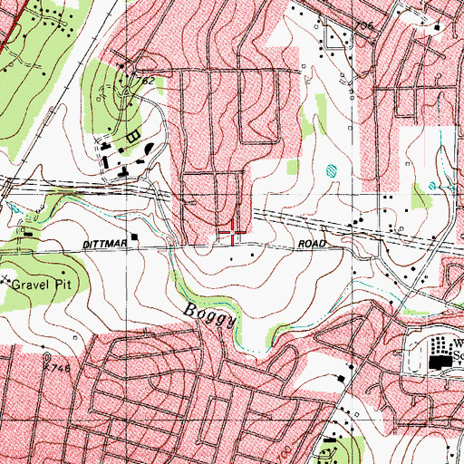 Topographic Map of Living Faith Baptist Church, TX