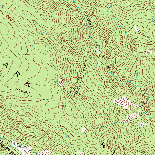 Topographic Map of Indian Trail, CO