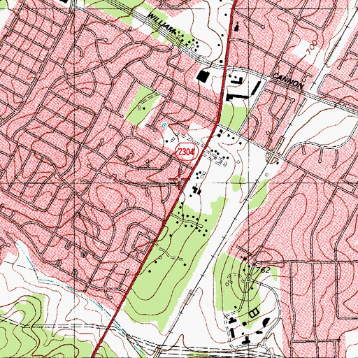 Topographic Map of Southwest Baptist Church, TX