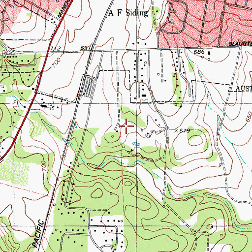 Topographic Map of Texas Oaks Baptist Church, TX