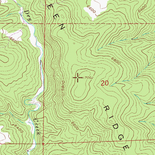 Topographic Map of Green Ridge, CO