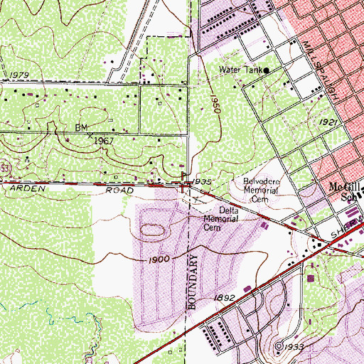 Topographic Map of Trinity Fellowship Church, TX