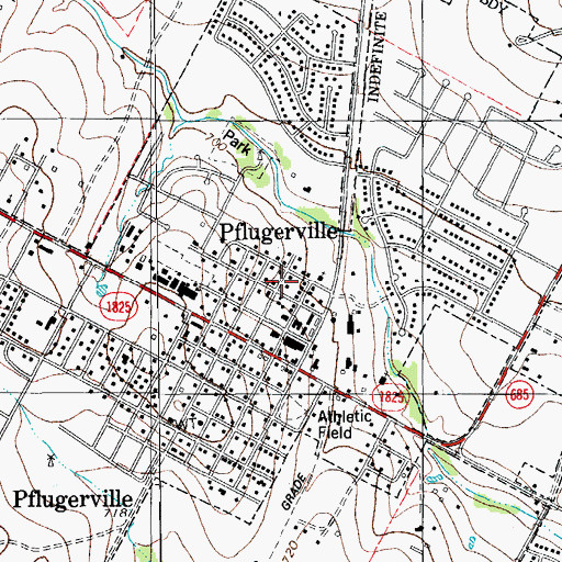 Topographic Map of Saint Augustines Anglican Church, TX