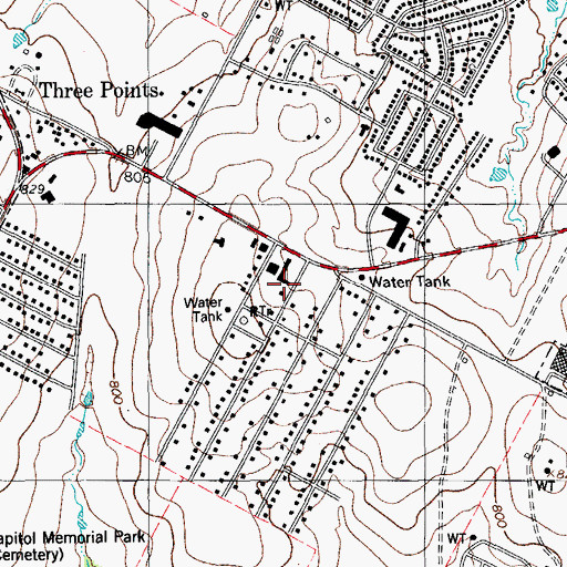 Topographic Map of Greater Life Apostolic Church, TX