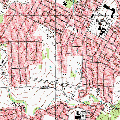 Topographic Map of New Life Assembly of God Church, TX