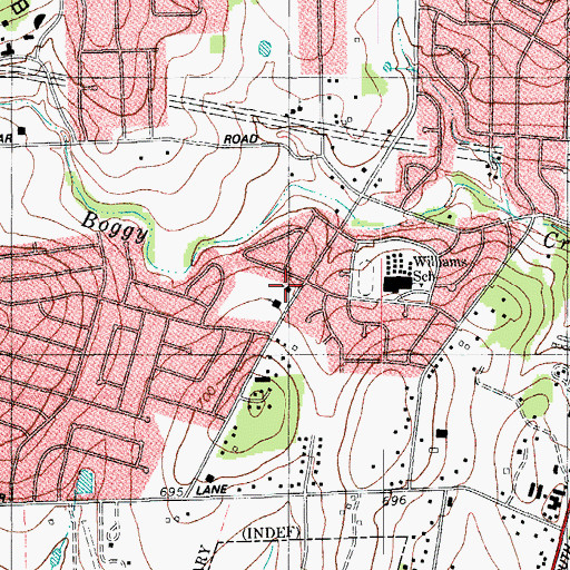 Topographic Map of Beacon Ridge Baptist Church, TX