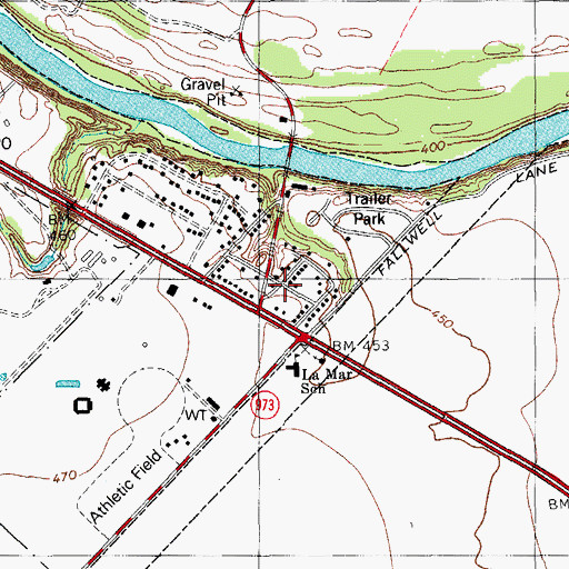 Topographic Map of Cottonwood Baptist Church, TX