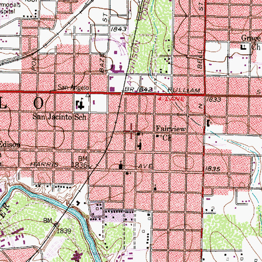 Topographic Map of Our Redeemer Ev Lutheran Church, TX