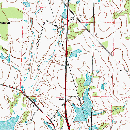 Topographic Map of Trinity Baptist Church, TX