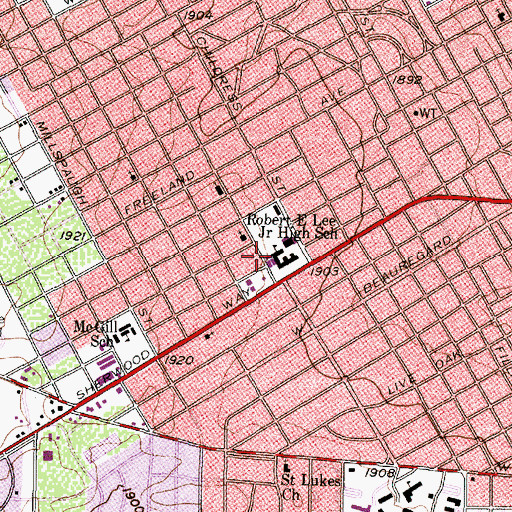 Topographic Map of Assembly of God Evangelical Temple Church, TX
