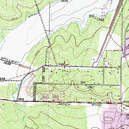 Topographic Map of Beacon Baptist Church, TX