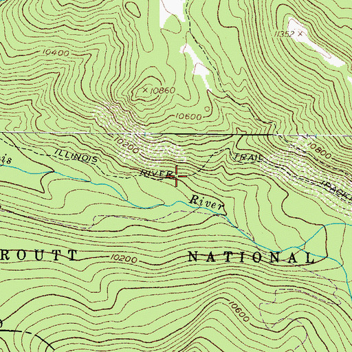 Topographic Map of Illinois River Trail, CO