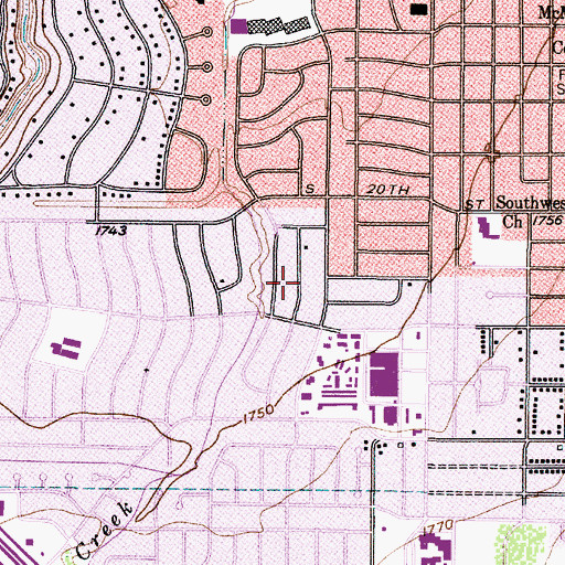 Topographic Map of New Beginnings Pentecostal Church, TX