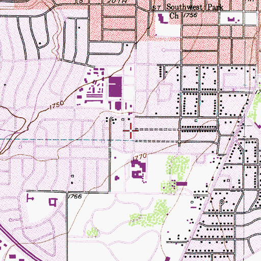 Topographic Map of Seventh Day Adventist Church, TX