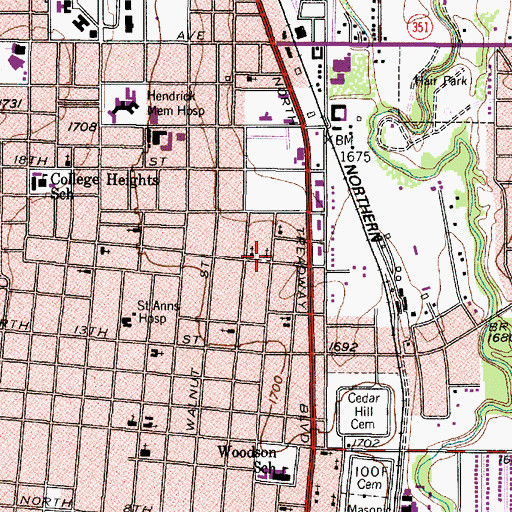 Topographic Map of Christ Prison Fellowship Church, TX