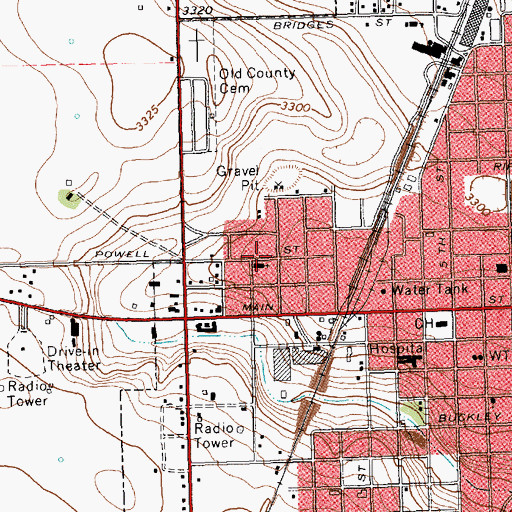 Topographic Map of Faith Baptist Chapel Church, TX