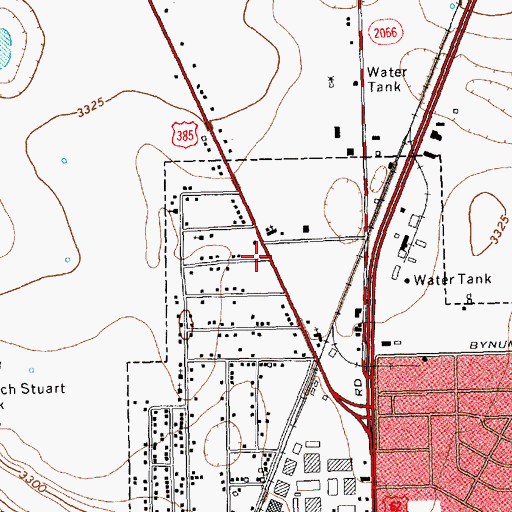 Topographic Map of Saint Anthonys Catholic Church, TX